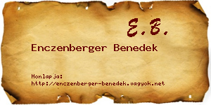 Enczenberger Benedek névjegykártya